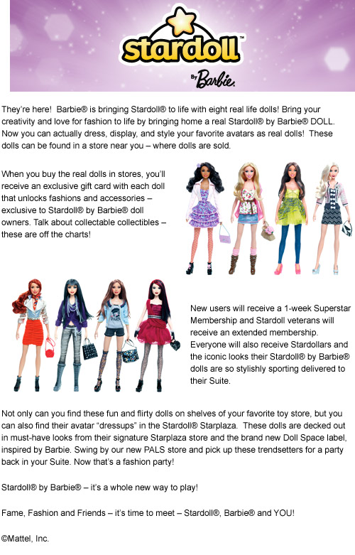 stardoll barbie dolls